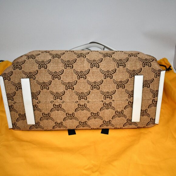 MCM Himmel OTH MEDIUM Shopper Tote in Natural #MWPFSAC021N001 NWT - Picture 12 of 13